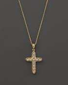 Diamond Milgrain Cross Pendant Necklace In 14k Yellow Gold, .14 Ct. T.w. - 100% Exclusive