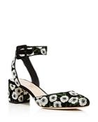 Loeffler Randall Cami Embroidered Ankle Strap Pumps