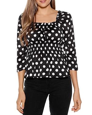 Belldini Dot Print Square Neck Top