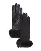 Ugg Tech Gloves With Shearling Sheepskin Cuff
