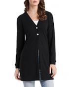 Vince Camuto Ribbed Long Cardigan