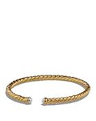 David Yurman Cable Classics Spira Bracelet With Pearls In 18k Gold