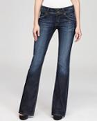 Hudson Petite Signature Flap Pocket Bootcut Jeans In Elm Wash