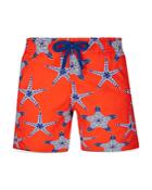 Vilebrequin Boys' Jirise Starfish Print Swim Trunks - Little Kid, Big Kid