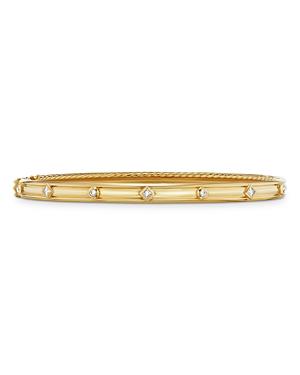 David Yurman 18k Yellow Gold Modern Renaissance Bangle Bracelet With Diamonds