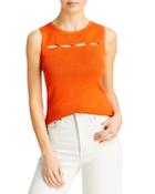 T Tahari Cutout Crewneck Top