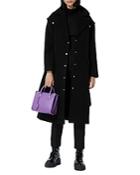 The Kooples Studded Removable Sleeve Coat