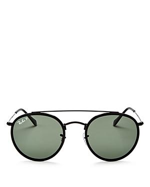 Ray-ban Polarized Round Sunglasses, 50mm