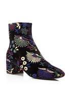 Giuseppe Zanotti Embroidered Velvet Block Heel Booties - 100% Exclusive