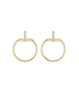 Roberto Coin 18k Yellow Gold Classic Parisienne Diamond Circle Drop Earrings