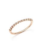 Diamond 11 Stone Stackable Band In 14k Rose Gold, .10 Ct. T.w.