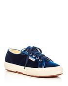 Superga Velvet Lace Up Sneakers