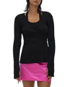 Helmut Lang Ribbed Wrap Top