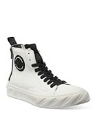 Karl Lagerfeld Paris Men's Bootl30 Double Zip Lace Up High Top Sneakers