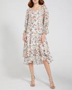 Alice + Olivia Moira Floral Ruffled Dress