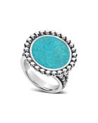 Lagos Sterling Silver Maya Turquoise Circle Ring