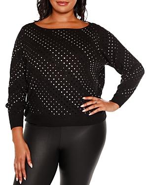 Belldini Plus Studded Boat Neck Sweater
