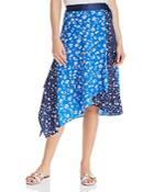Aqua Mixed Floral Print Skirt - 100% Exclusive