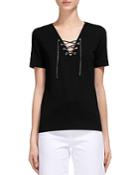 Whistles Lace-up Front Tee