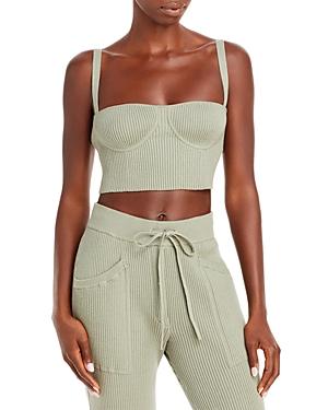 Jonathan Simkhai Gabby Ribbed Crop Top