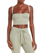 Jonathan Simkhai Gabby Ribbed Crop Top