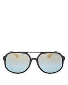 Ray-ban Men's Chromance Polarized Brow Bar Square Sunglasses, 57mm