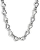 David Yurman 18k Sterling Silver Thoroughbred Loop Chain Link Necklace, 18