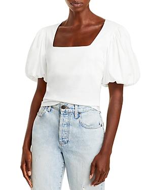 Frame Nina Knit Puff Sleeve Top
