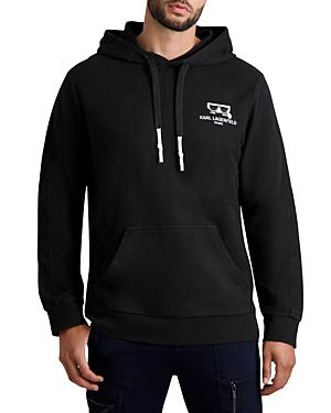 Karl Lagerfeld Paris Solid Reverse Terry Hoodie