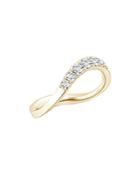 Natori 14k Yellow Gold Diamond Curved Stacking Ring