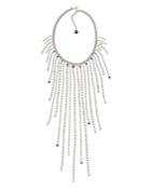 Karl Lagerfeld Paris Crystal Chain Fringe Collar Necklace, 14-16