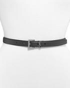 Saint Laurent Monogram Women's Thin Leather Belt