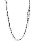 John Hardy Sterling Silver Classic Chain Medium Carabiner Box Chain Necklace, 26