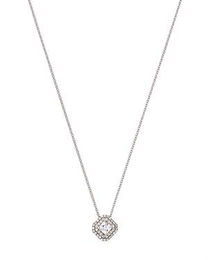Bloomingdale's Diamond Halo Pendant Necklace In 14k White Gold, 0.40 Ct. T.w. - 100% Exclusive