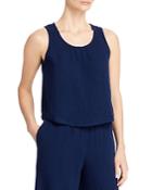 Three Dots Pintucked Tank Top