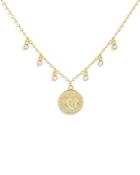 Adinas Jewels Coin Pendant Necklace, 15