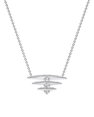 Hueb 18k White Gold Tribal Diamond Pendant Necklace, 18