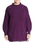 525 America Plus Ruffled Turtleneck Sweater