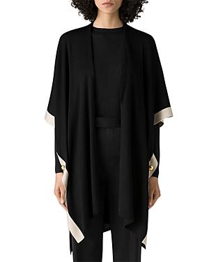 St. John Contrast Trim Ruana