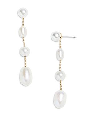 Baublebar Lulu Cultured Freshwater Pearl Linear Drop Earrings In Gold Tone