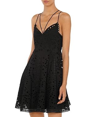 Alberta Ferretti Eyelet Mini Dress
