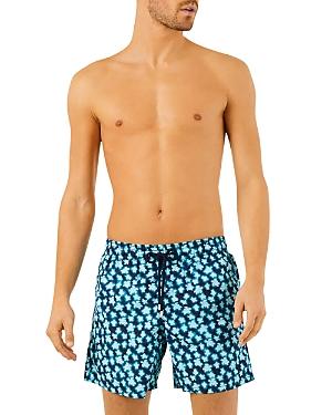 Vilebrequin Blurred Turtles Printed Regular Fit 5.5 Swim Trunks