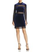 Aqua Lace-inset Velvet Dress - 100% Exclusive