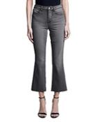 L'agence Kendra High Rise Crop Flare Jeans In Misty Grey