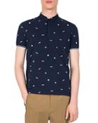 The Kooples Pique Embroidered Slim Fit Polo