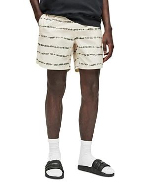 Allsaints Linear Tie Dyed Logo Print Regular Fit Swim Trunks