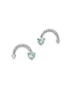 Adina Reyter Sterling Silver Blue Topaz & Diamond Rainbow-shaped Stud Earrings