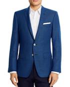 Boss Hutsons Wool Textured Blue Slim Fit Sportcoat