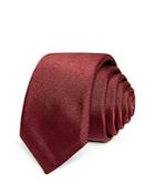 Boss Textured Diagonal Solid Silk Skinny Tie