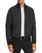 Michael Kors Mixed-media Quilted Bomber Jacket